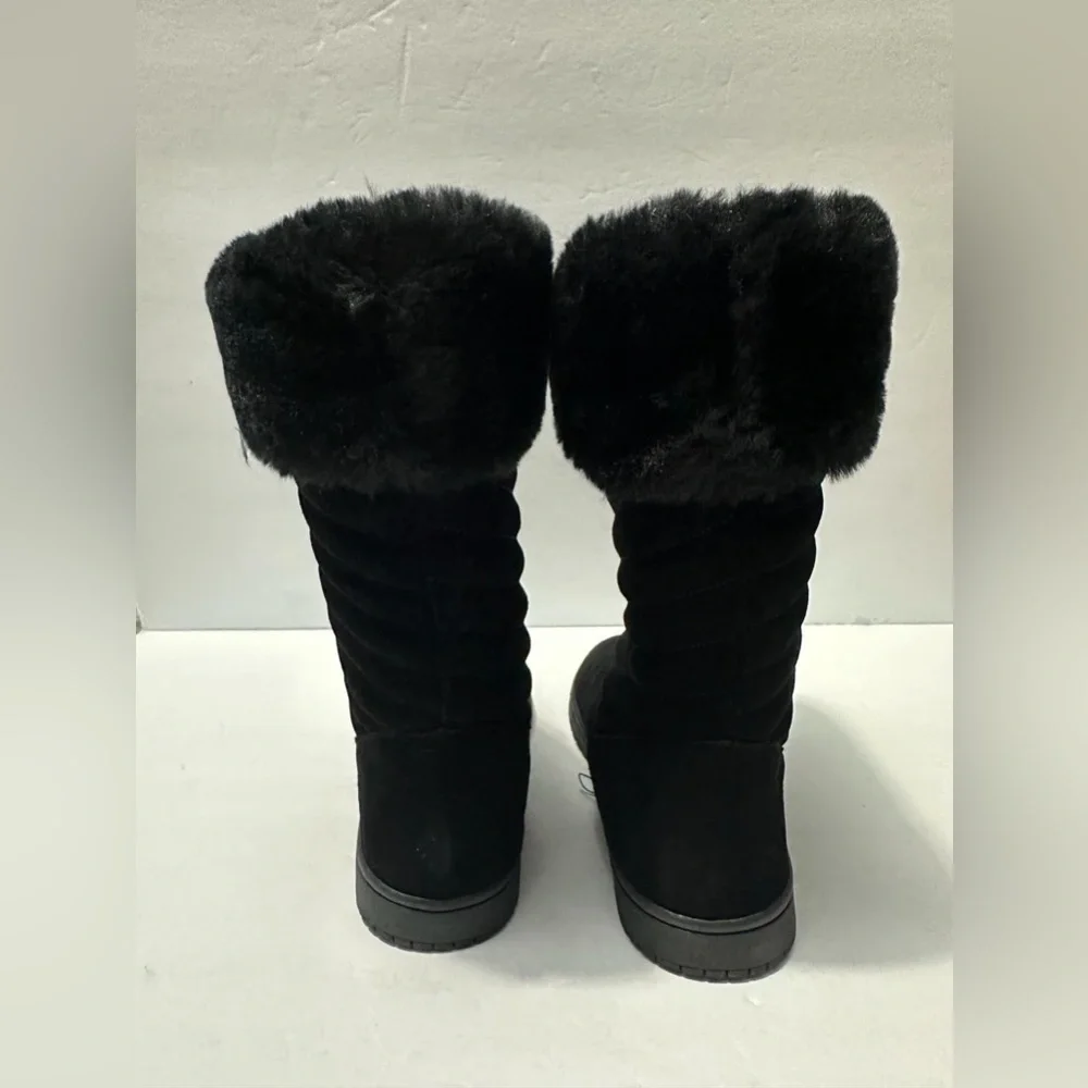 Style And Co Genuine Suede Uppers Novaa Black winter snow boots Size 9
